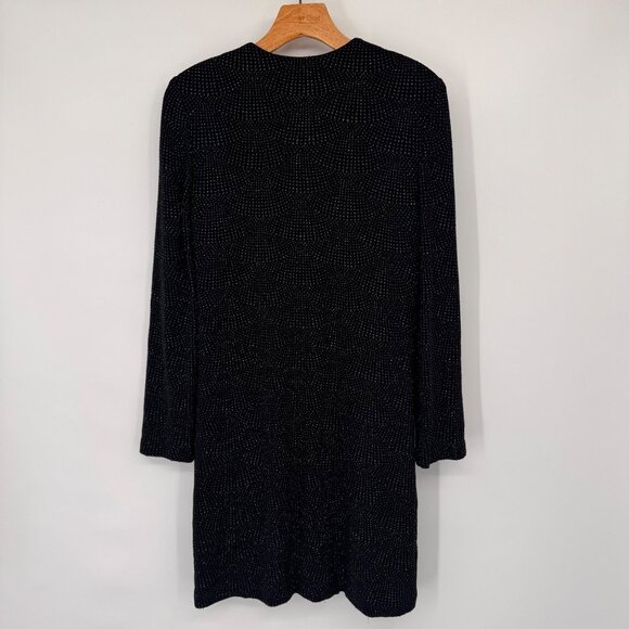 Alex Evenings Black Metallic sparkle  Long  Jacket Size 10  Womens Formal Wear - Picture 6 of 8